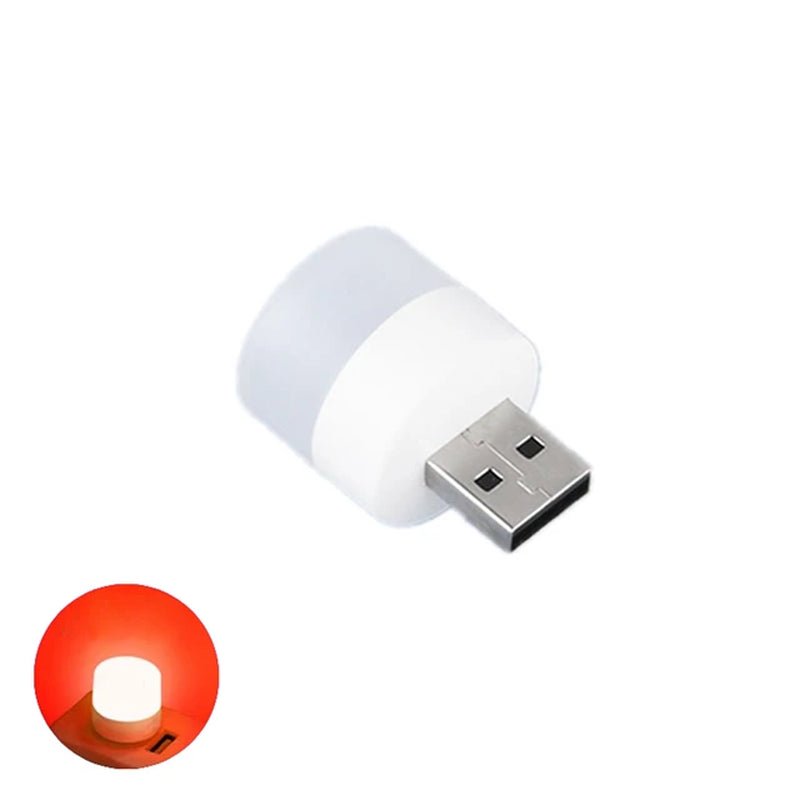 1Pc USB Plug Lamp Mini Night Light Computer Mobile Power Charging Small Book Lamps LED Eye Protection Square Reading Light - #Front or back#