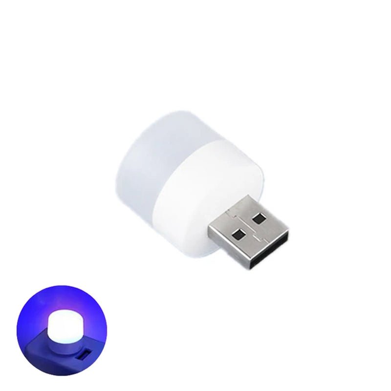 1Pc USB Plug Lamp Mini Night Light Computer Mobile Power Charging Small Book Lamps LED Eye Protection Square Reading Light - #Front or back#