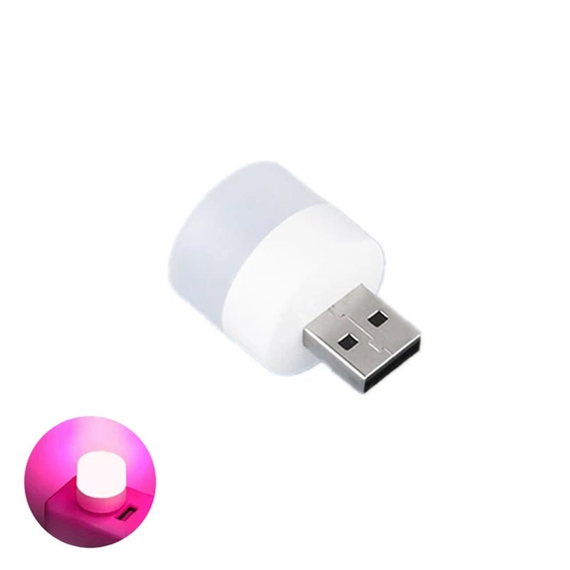 1Pc USB Plug Lamp Mini Night Light Computer Mobile Power Charging Small Book Lamps LED Eye Protection Square Reading Light - #Front or back#